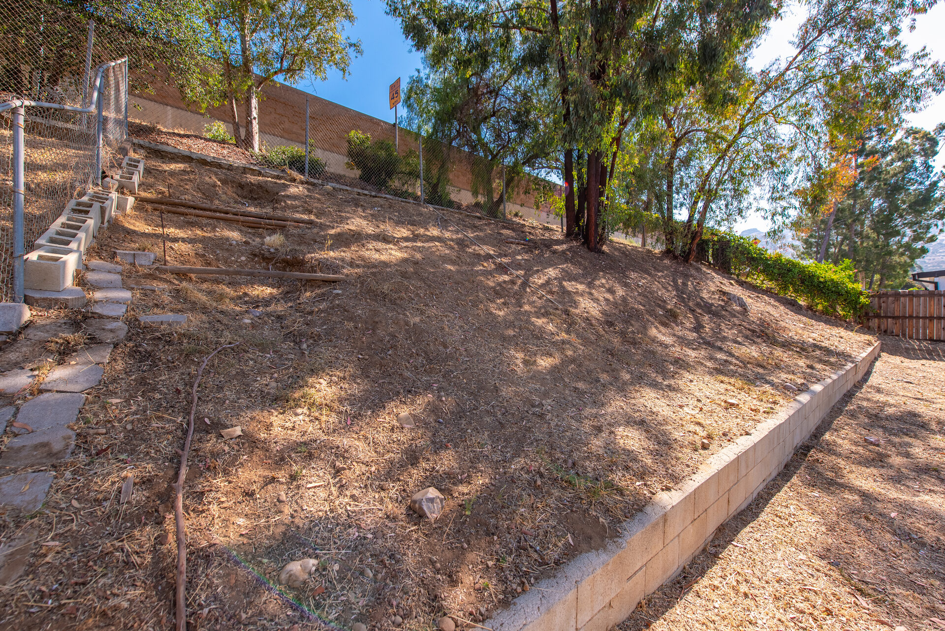 6395 Keystone Street · Backyard Slope